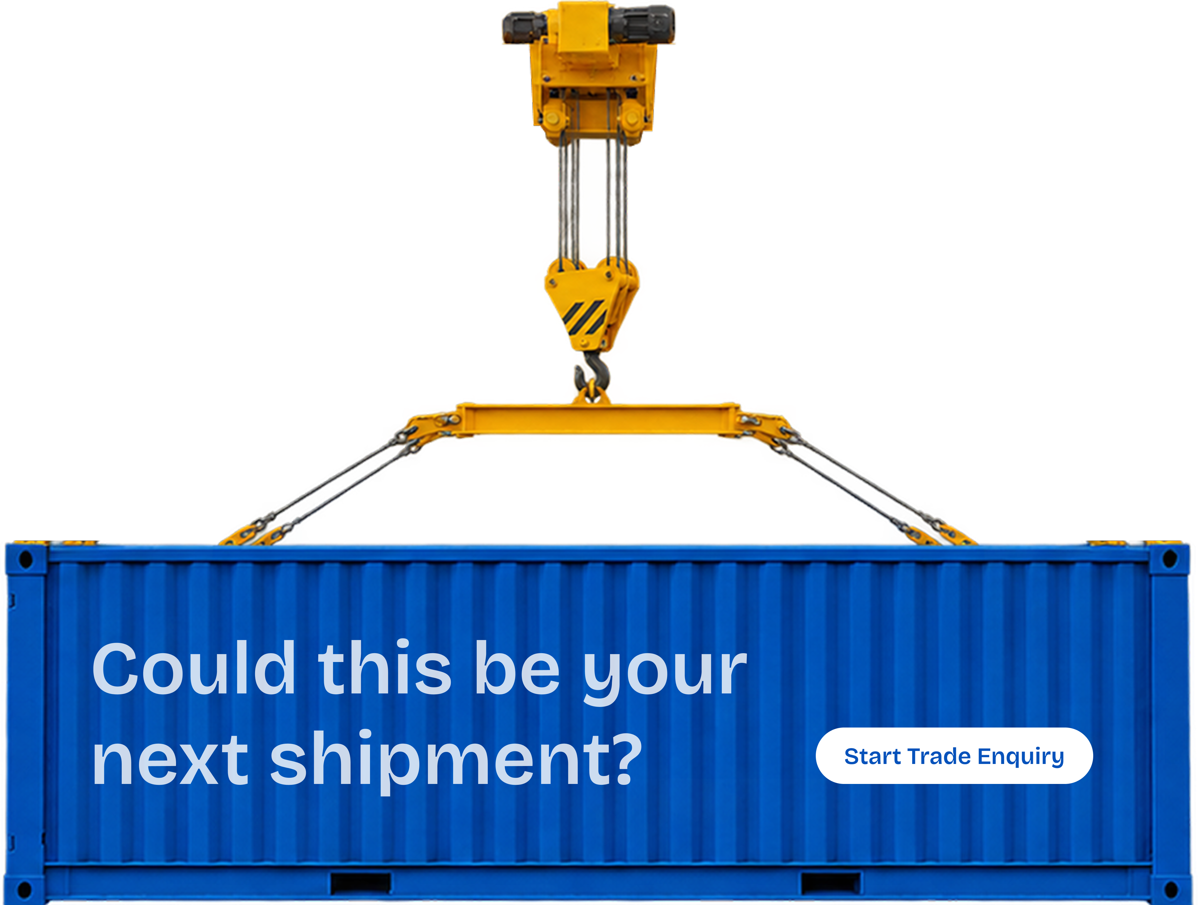 Blue Shipping Container Trolley & Hoist